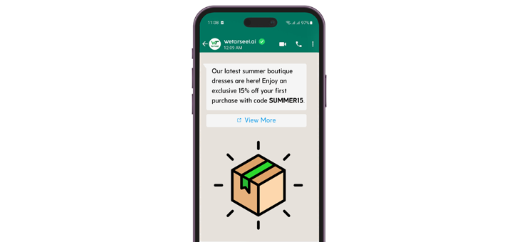 Dispatch Product Information with Smart Buttons on Whatsapp