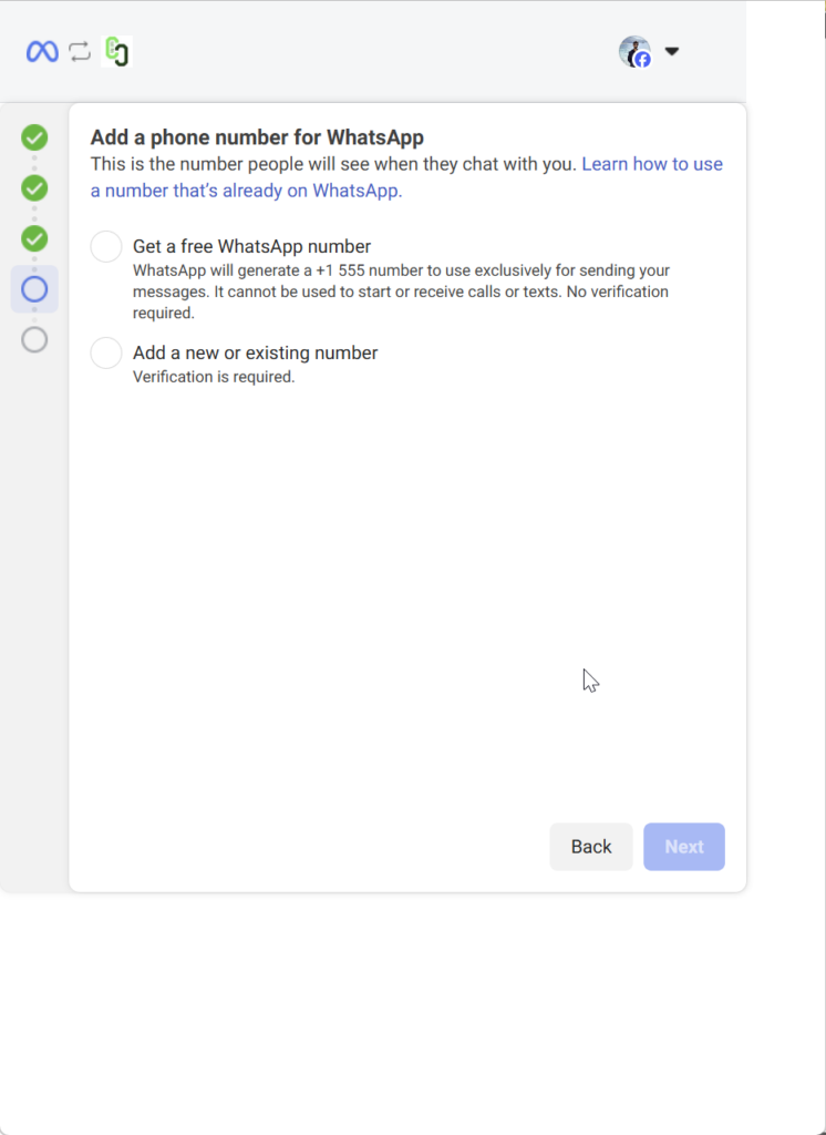 add a phone number for whatsapp