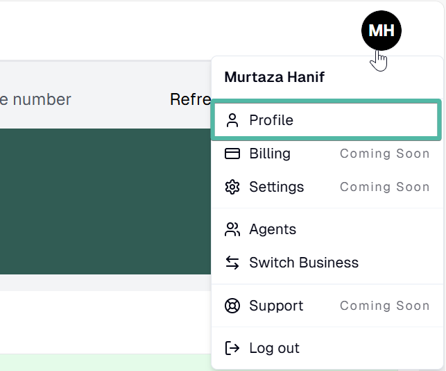 Update business profile